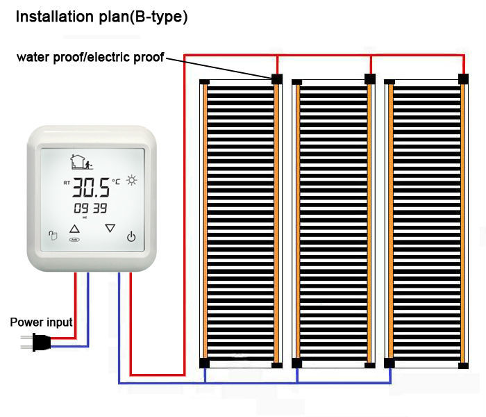 Heating film wiring plan B