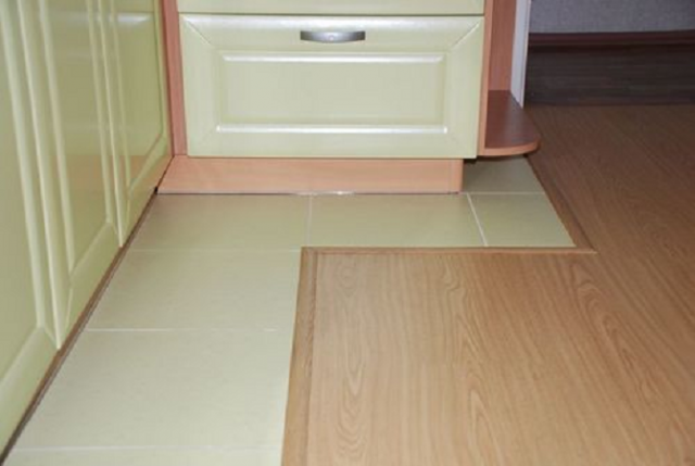 Плитка с ламинатом на кухне: фото в интерьере, варианты сочетания