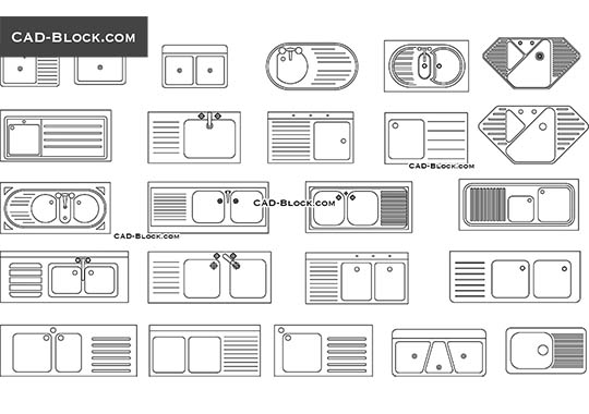 Kitchen Sink - download free CAD Block