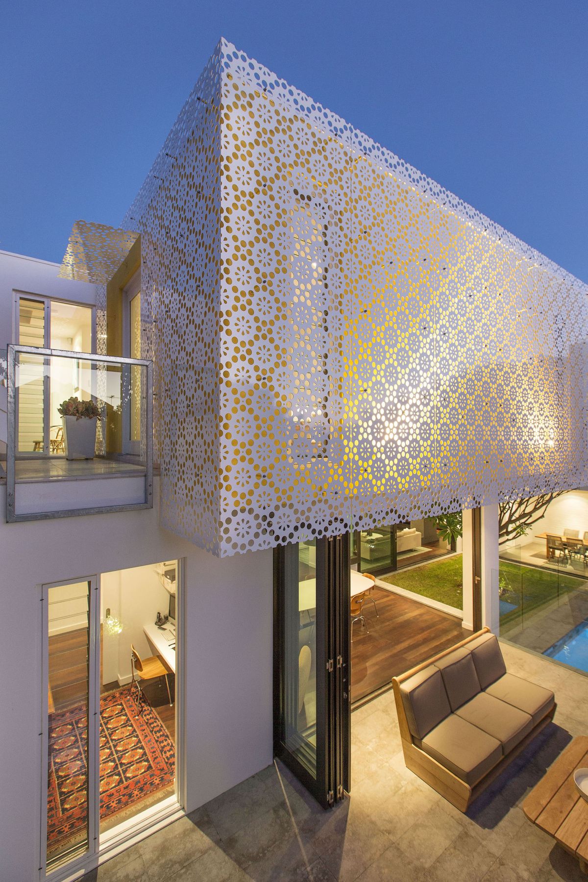 Kew House Perforated Roof Design