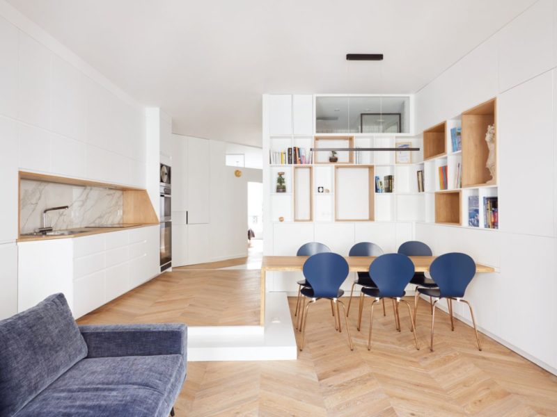 Newly Refurbished Small Apartment In Paris Gets New Interior