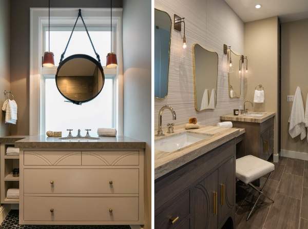 Как красиво сделать ванную комнату - фото мебели и зеркал в интерьере