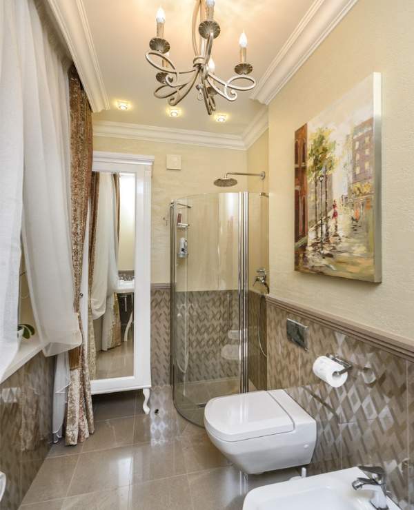 Красивые ванные комнаты - фото совмещенного санузла в квартире 