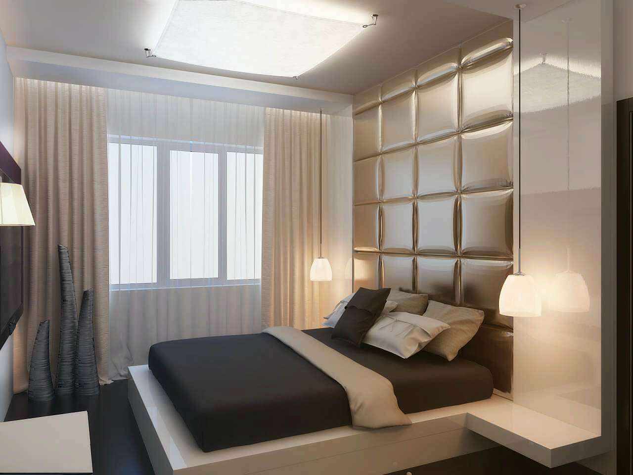 пример необычного стиля спальной комнаты