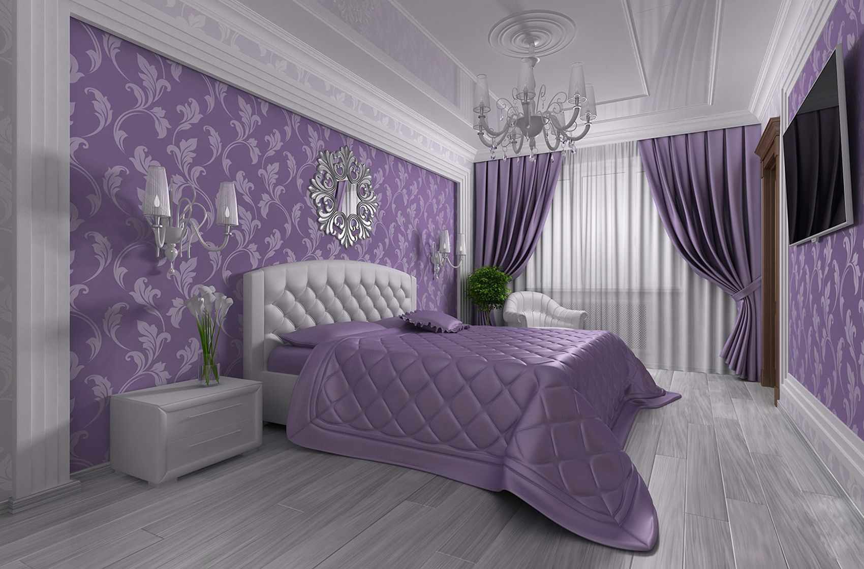 пример красивого стиля спальни