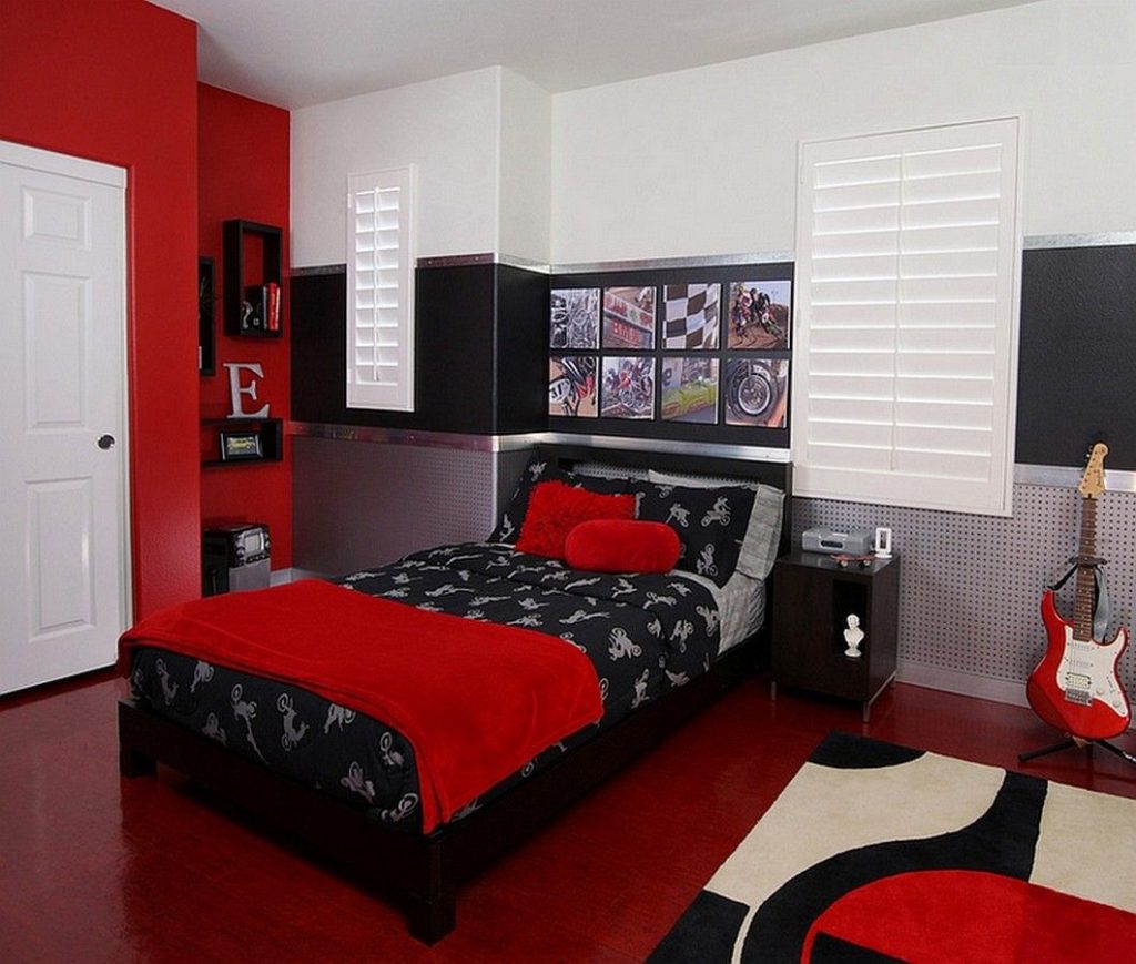 Красный цвет в дизайне детской спальни