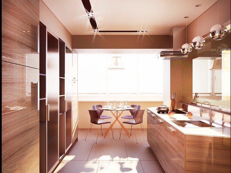 кухня совмещенная с балконом фото идеи