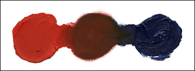Cadmium Red Mixed with Pthalo Blue