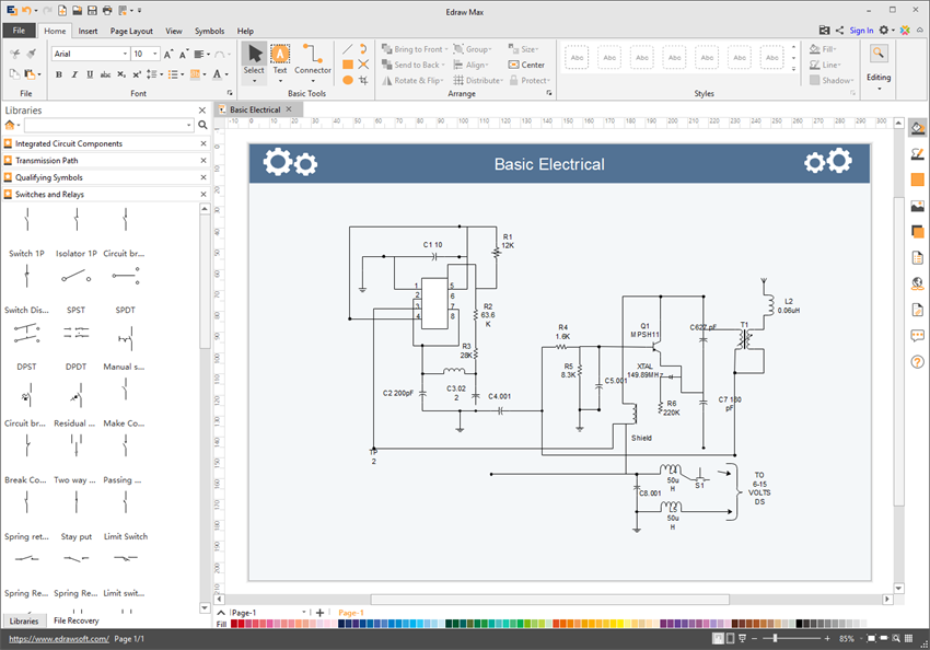 Edraw electrical diagram software