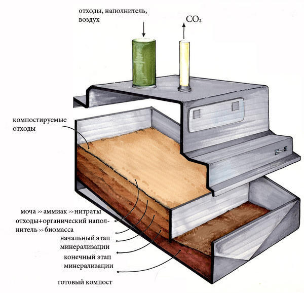 Схема процесса компостирования. Фото сайта clivusne.com