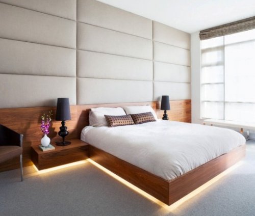 Применение светодиодной ленты в интерьере спальни
