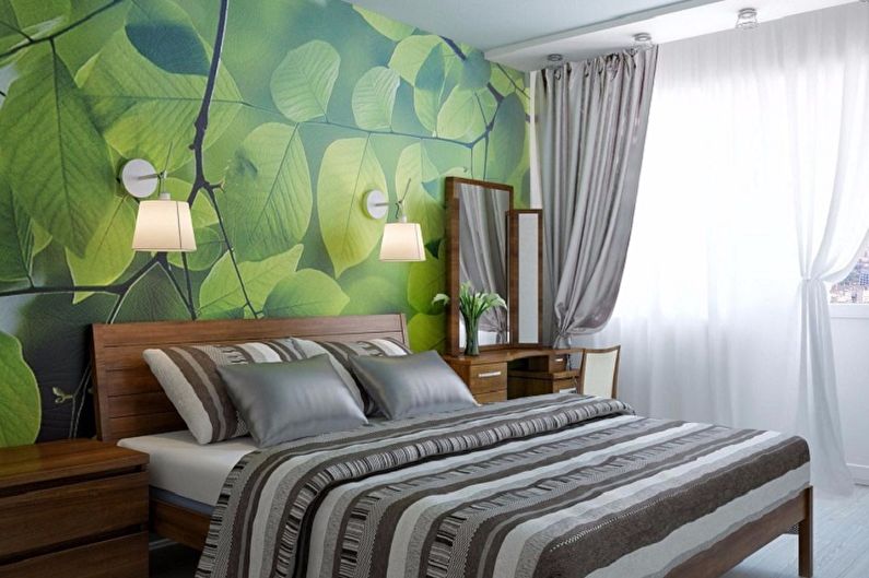 Маленькая спальня в эко-стиле - Дизайн интерьера