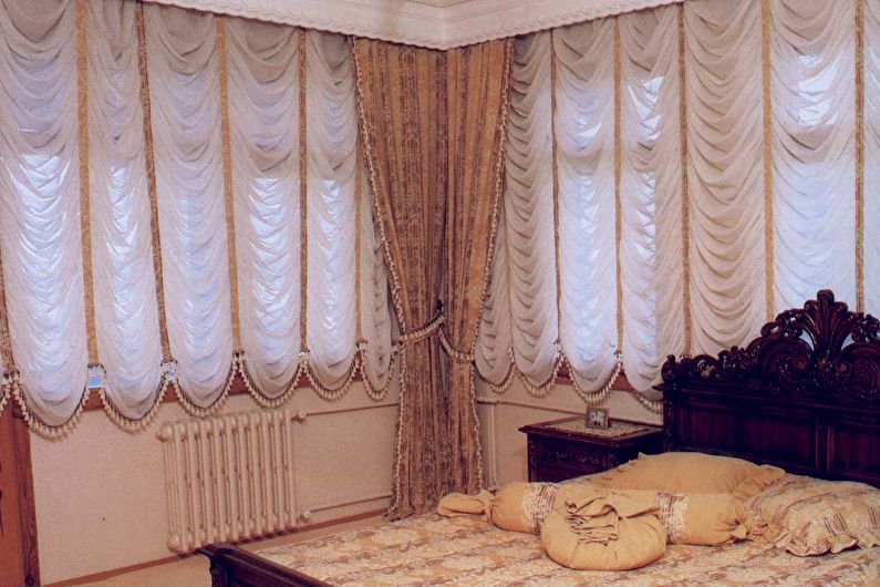 Французские шторы для спальни