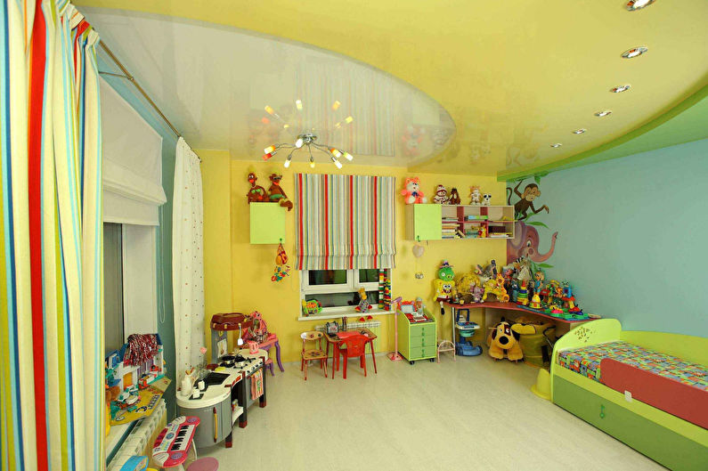 Подвесной потолок в детской - фото
