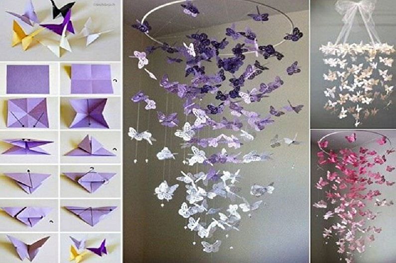 Бабочки на стену своими руками - Бабочка-оригами из бумаги