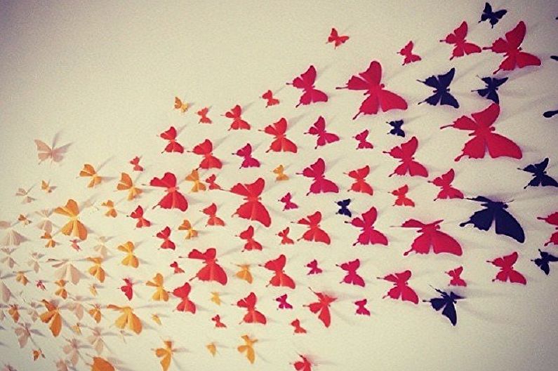 Бабочки на стену - фото декора